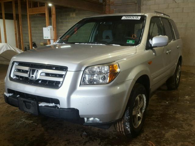 5FNYF18308B016556 - 2008 HONDA PILOT SE SILVER photo 2