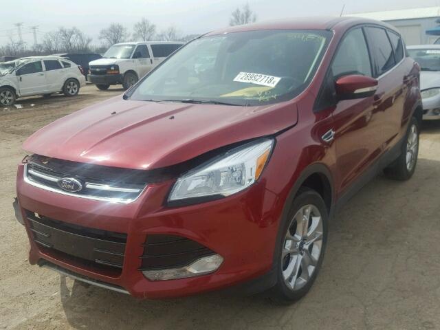 1FMCU9H90DUC22993 - 2013 FORD ESCAPE SEL RED photo 2