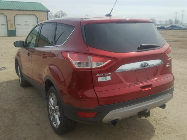 1FMCU9H90DUC22993 - 2013 FORD ESCAPE SEL RED photo 3