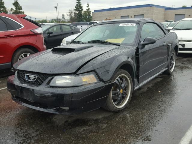 1FAFP45X52F217651 - 2002 FORD MUSTANG GT BLACK photo 2