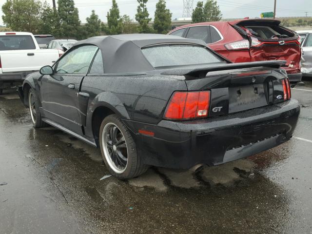 1FAFP45X52F217651 - 2002 FORD MUSTANG GT BLACK photo 3