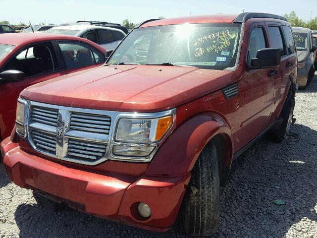 1D8GT28K97W734149 - 2007 DODGE NITRO SXT RED photo 2