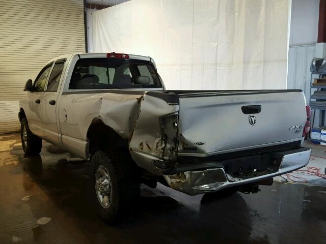 3D7KS28A58G107571 - 2008 DODGE RAM 2500 S SILVER photo 3
