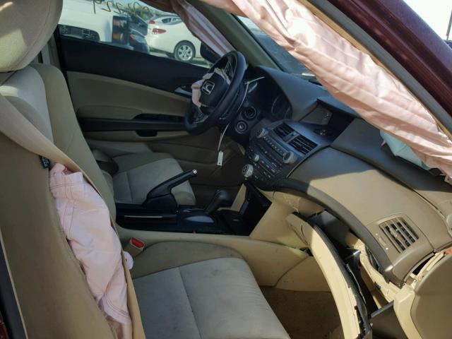 JHMCP26468C072716 - 2008 HONDA ACCORD LXP MAROON photo 5