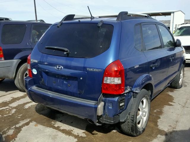 KM8JM12B77U648060 - 2007 HYUNDAI TUCSON GLS BLUE photo 4