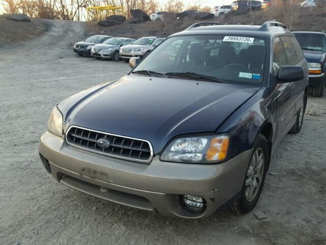4S3BH675847642758 - 2004 SUBARU LEGACY OUT BLUE photo 2