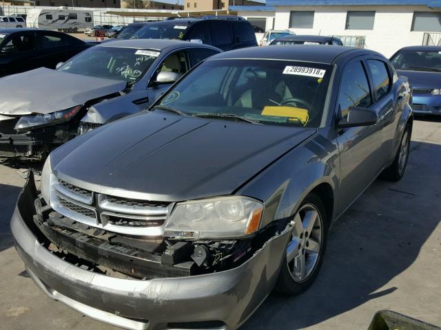 1C3CDZAB0CN157755 - 2012 DODGE AVENGER SE GRAY photo 2