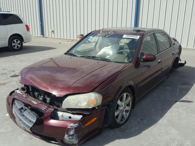 JN1DA31AX3T421754 - 2003 NISSAN MAXIMA GLE BURGUNDY photo 2