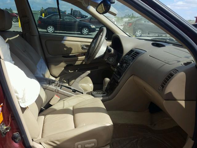 JN1DA31AX3T421754 - 2003 NISSAN MAXIMA GLE BURGUNDY photo 5