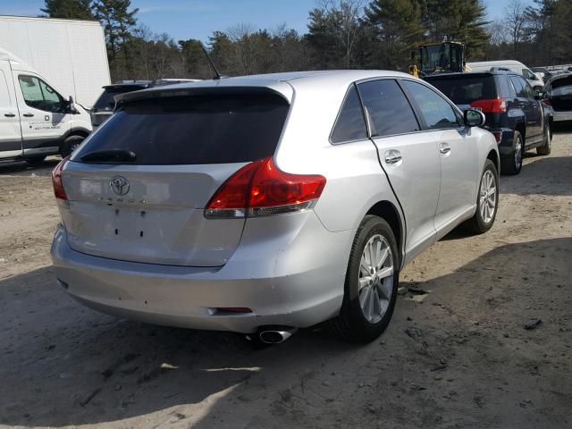 4T3ZE11AX9U017483 - 2009 TOYOTA VENZA BASE SILVER photo 4