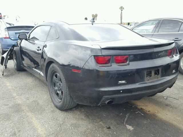 2G1FE1E34C9168358 - 2012 CHEVROLET CAMARO LS BLACK photo 3