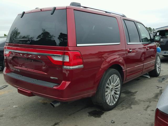 5LMJJ3JT9GEL11623 - 2016 LINCOLN NAVIGATOR 勃艮第红 照片 4