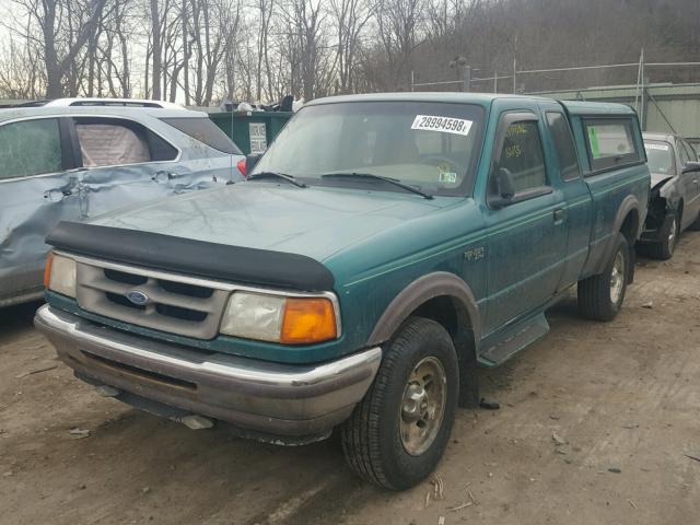 1FTCR15X0VTA72966 - 1997 FORD RANGER SUP GREEN photo 2