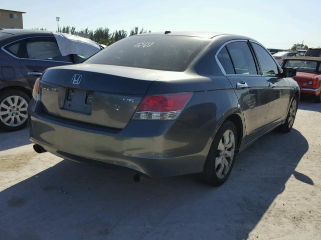 1HGCP36819A014389 - 2009 HONDA ACCORD EXL GRAY photo 4