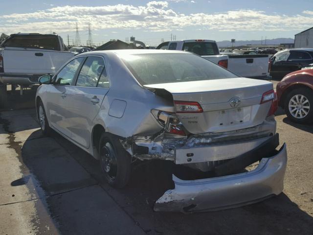 4T1BF1FK5DU274634 - 2013 TOYOTA CAMRY L SILVER photo 3