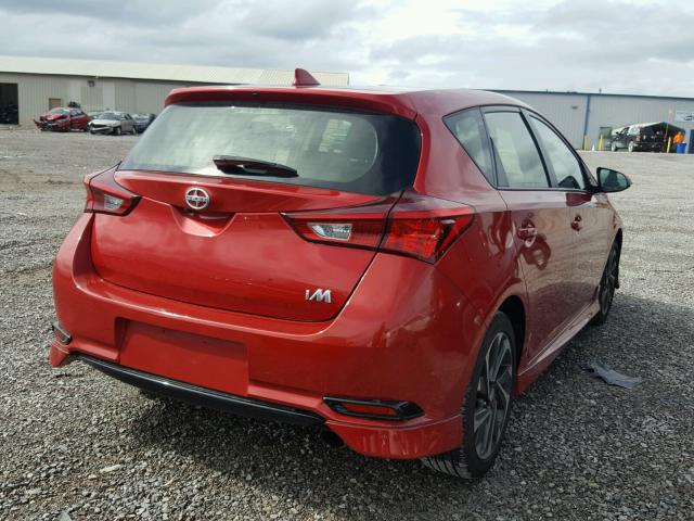 JTNKARJE4GJ520352 - 2016 TOYOTA SCION IM RED photo 4