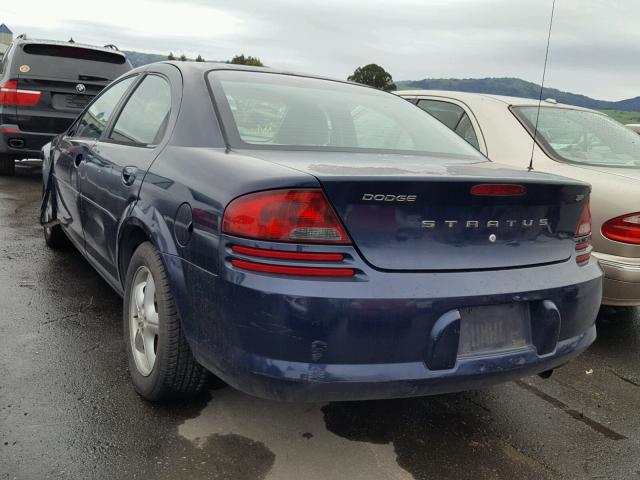 1B3EL46J15N519137 - 2005 DODGE STRATUS SX BLUE photo 3