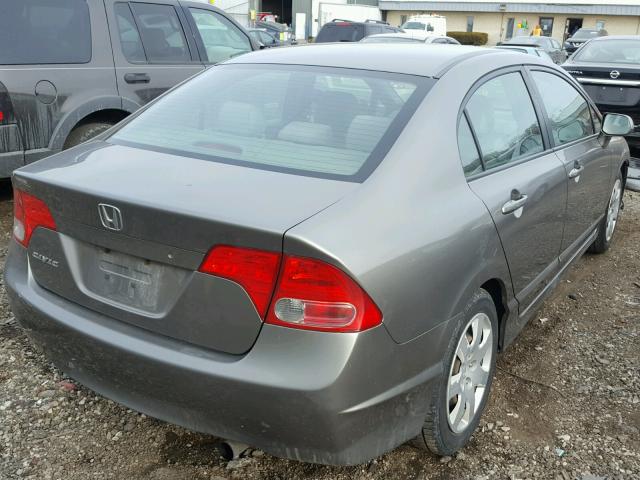 1HGFA15518L025342 - 2008 HONDA CIVIC LX BROWN photo 4