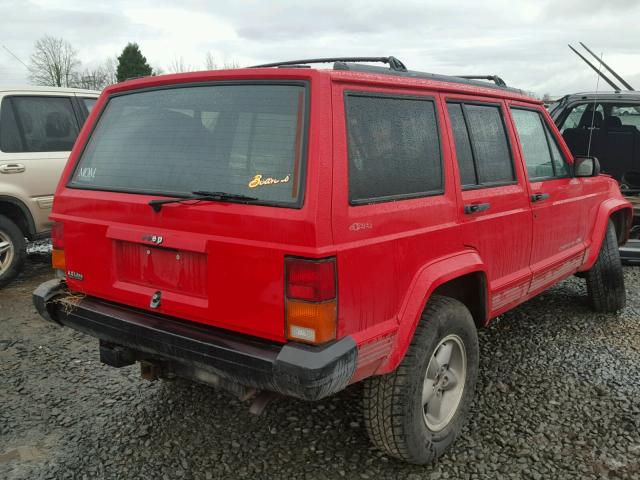 1J4FJ68S5TL290846 - 1996 JEEP CHEROKEE S RED photo 4