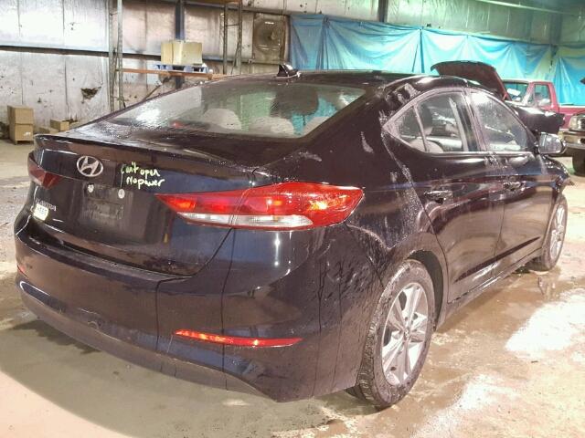 KMHD84LF6HU146873 - 2017 HYUNDAI ELANTRA SE BLACK photo 4