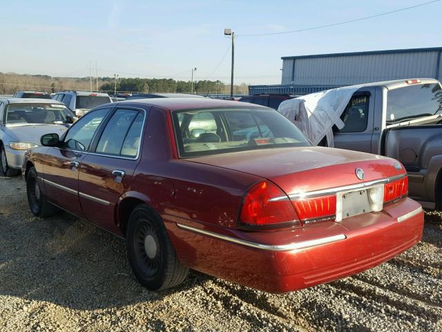 2MEFM75W0YX682619 - 2000 MERCURY GRAND MARQ BURGUNDY photo 3