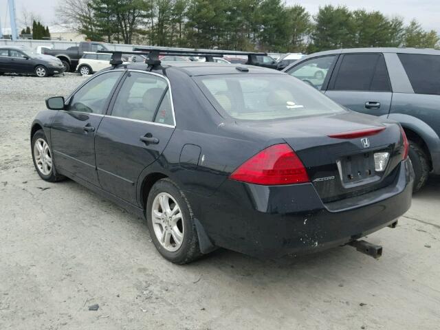 1HGCM56867A061502 - 2007 HONDA ACCORD EX BLACK photo 3