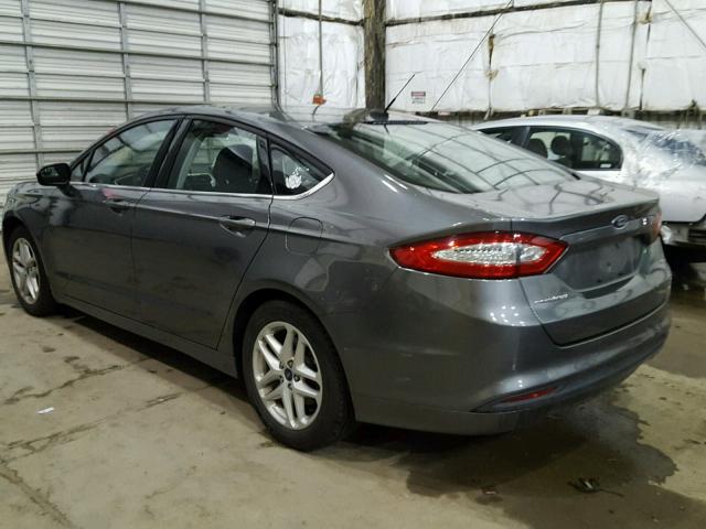 3FA6P0H73DR363489 - 2013 FORD FUSION SE GRAY photo 3