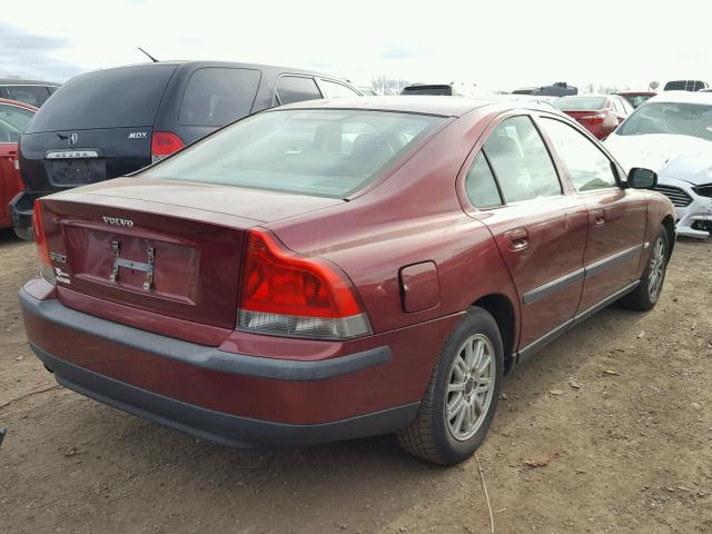 YV1RS61T542340617 - 2004 VOLVO S60 RED photo 4