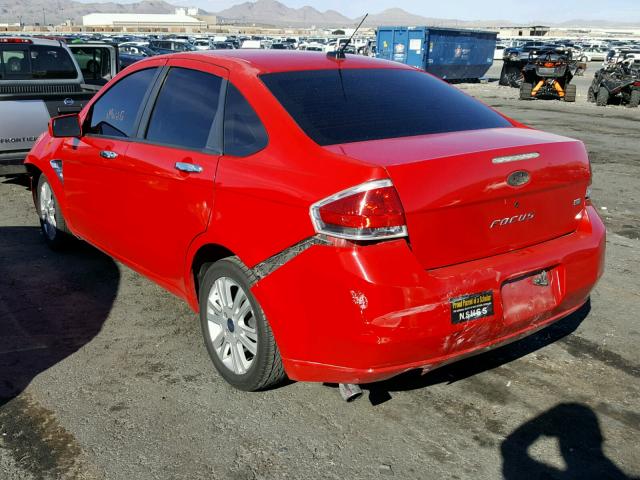 1FAHP35N58W103658 - 2008 FORD FOCUS SE RED photo 3