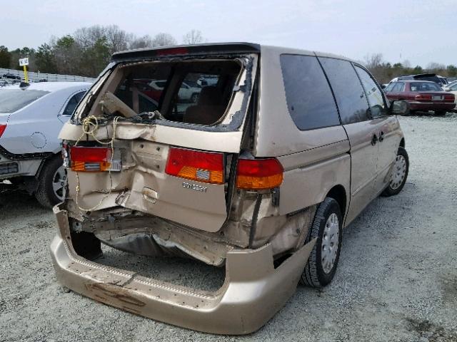 5FNRL18562B019029 - 2002 HONDA ODYSSEY LX GOLD photo 4