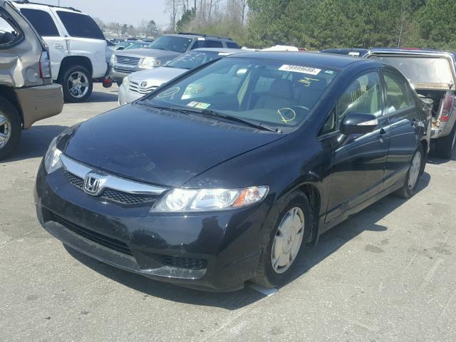 JHMFA3F29AS004165 - 2010 HONDA CIVIC HYBR BLACK photo 2