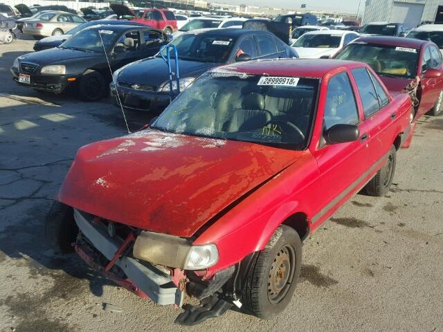 JN1EB31P9PU204220 - 1993 NISSAN SENTRA E RED photo 2