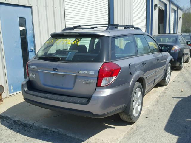 4S4BP61C397347760 - 2009 SUBARU OUTBACK 2. GRAY photo 4