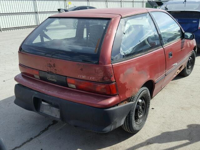 2C1MR2468P6729993 - 1993 GEO METRO RED photo 4