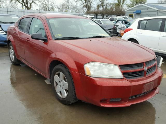 1B3LC46K68N687280 - 2008 DODGE AVENGER SE RED photo 1