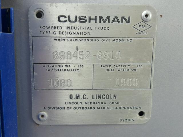 1CUNH2225KL015152 - 2000 CUSH CUSHMAN GRAY photo 10