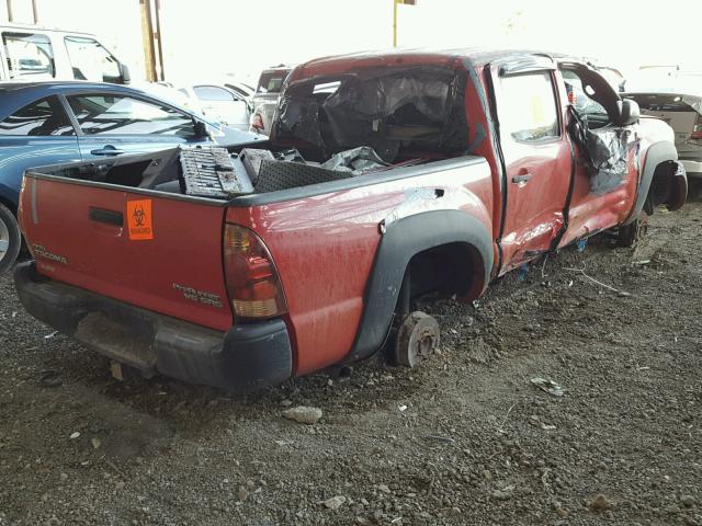 3TMJU62N86M012259 - 2006 TOYOTA TACOMA DOU RED photo 4