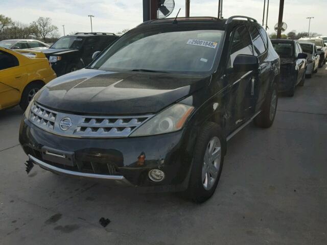 JN8AZ08WX7W656270 - 2007 NISSAN MURANO SL BLACK photo 2