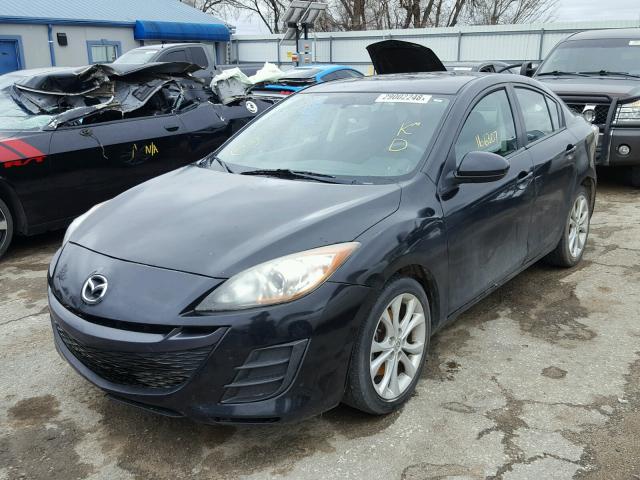 JM1BL1S54A1320786 - 2010 MAZDA 3 S BLACK photo 2