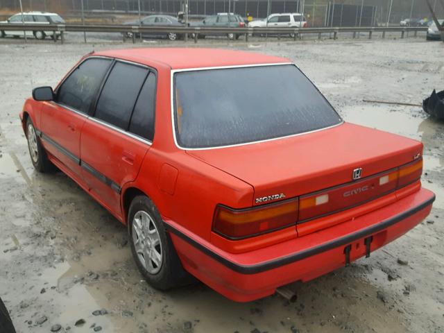 1HGED3655LL013071 - 1990 HONDA CIVIC LX RED photo 3