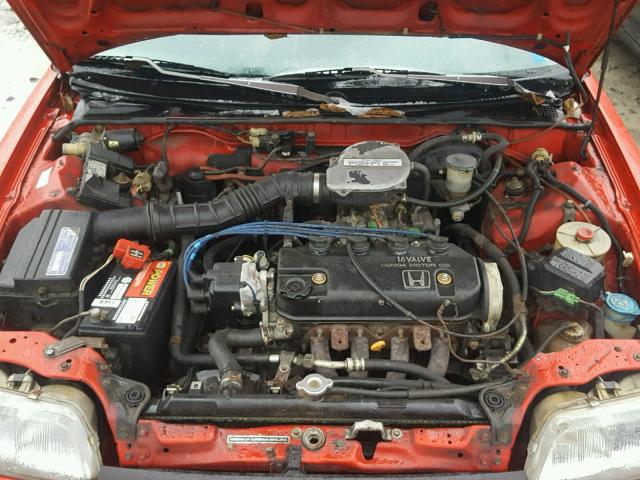 1HGED3655LL013071 - 1990 HONDA CIVIC LX RED photo 7