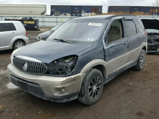 3G5DA03E24S566107 - 2004 BUICK RENDEZVOUS BLUE photo 2