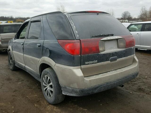 3G5DA03E24S566107 - 2004 BUICK RENDEZVOUS BLUE photo 3