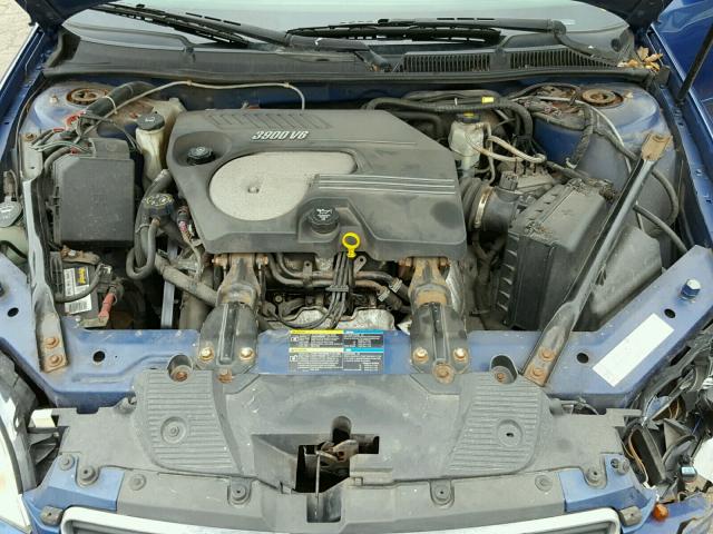 2G1WS581169399927 - 2006 CHEVROLET IMPALA POL BLUE photo 7