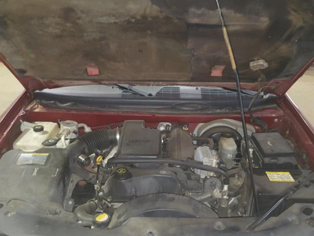 1GNDS13S022177046 - 2002 CHEVROLET TRAILBLAZE RED photo 7