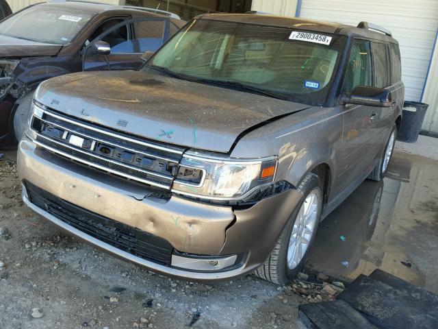 2FMGK5C82DBD38989 - 2013 FORD FLEX SEL BROWN photo 2