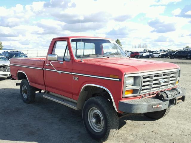 1FTHF36L8GPA81156 - 1986 FORD F350 RED photo 1