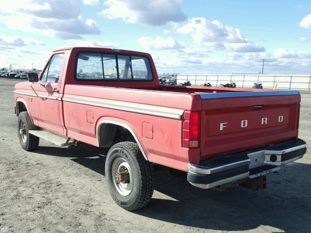 1FTHF36L8GPA81156 - 1986 FORD F350 RED photo 3