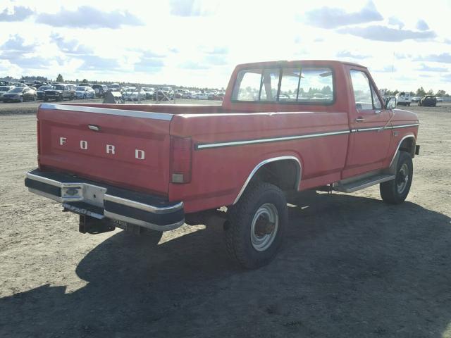 1FTHF36L8GPA81156 - 1986 FORD F350 RED photo 4