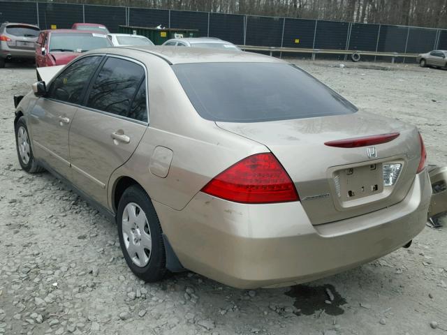 3HGCM56467G706471 - 2007 HONDA ACCORD LX GOLD photo 3